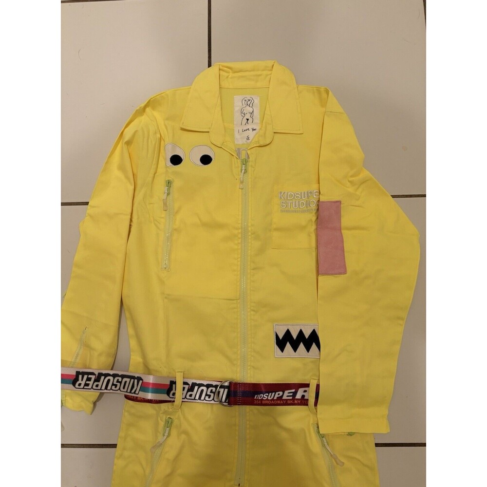 Kidsuper Studio J Balvin Jumpsuit W Belt RARE BRAND NEW Yellow SIZE M